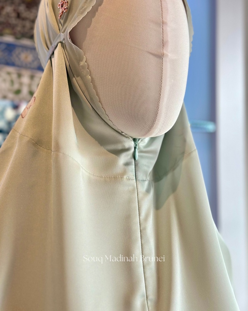 Premium Telekung Lasha : Blush Sage4