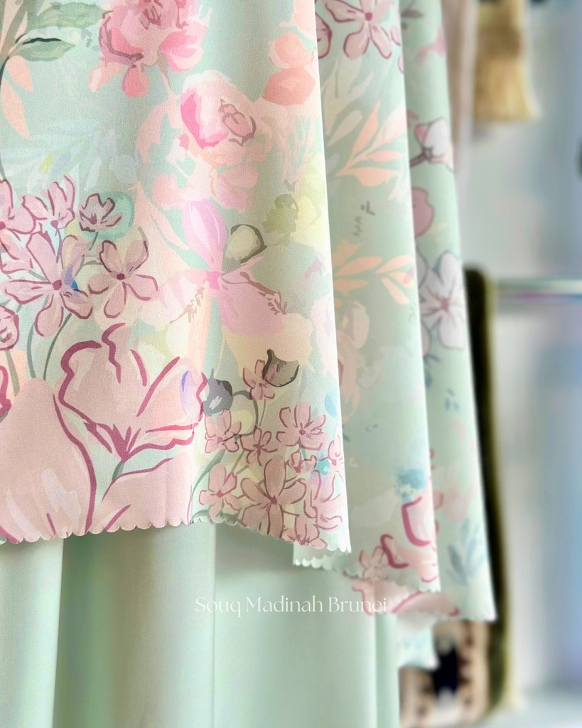 Premium Telekung Lasha : Blush Sage8