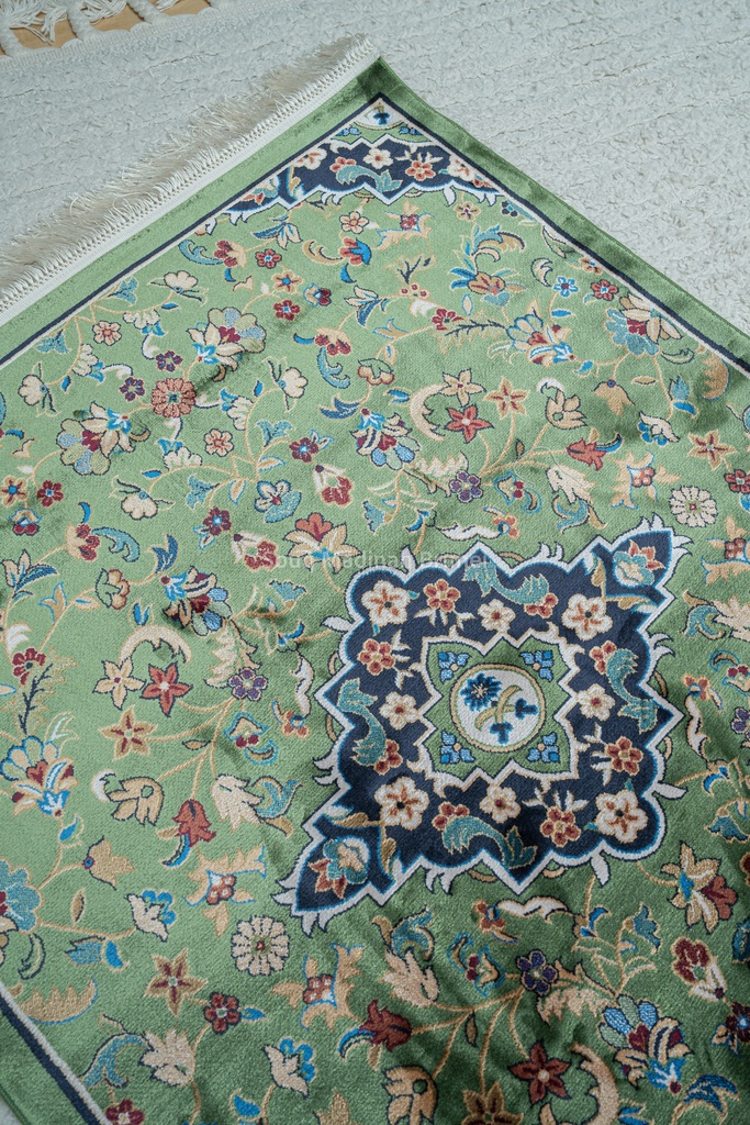 Sejadah Silk 5mm : Rawdah Green