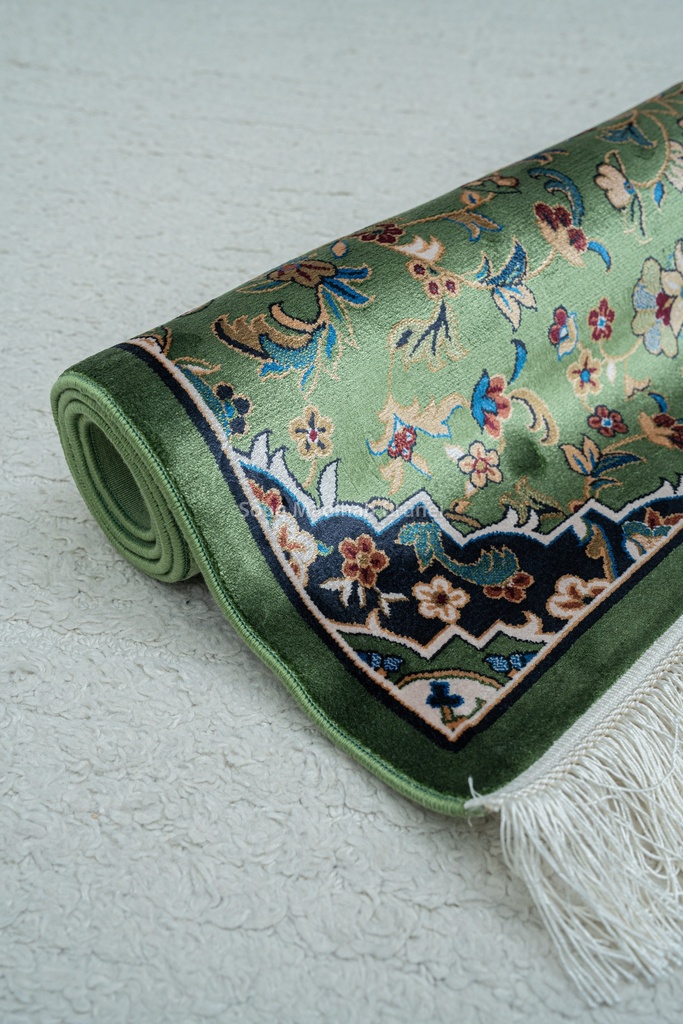Sejadah Silk 5mm : Rawdah Green
