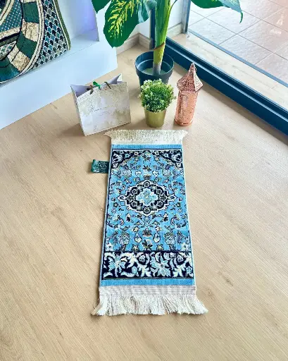 Mini Sejadah Haram Rug 8mm : Light Blue